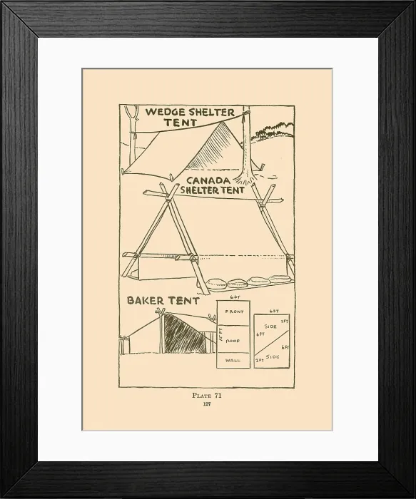 Framed Print : Wedge Shelter Tent Framed Print : Wedge Shelter Tent