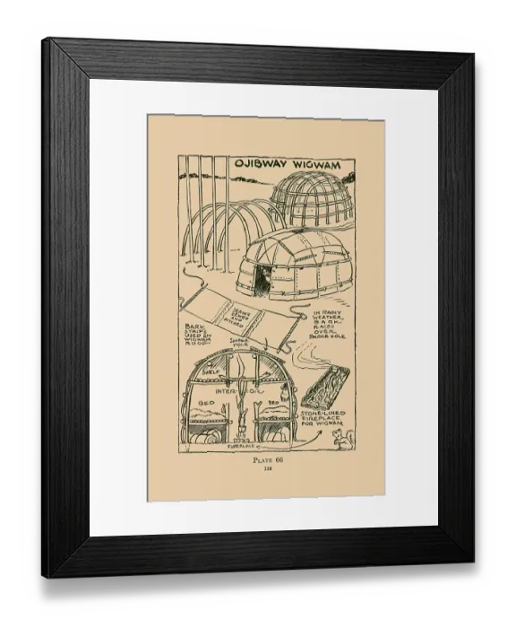 Framed Print : Ojibway Wigwam Framed Print : Ojibway Wigwam