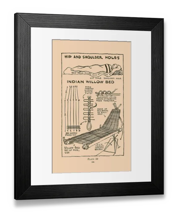 Framed Print : India Willow Bed Framed Print : India Willow Bed