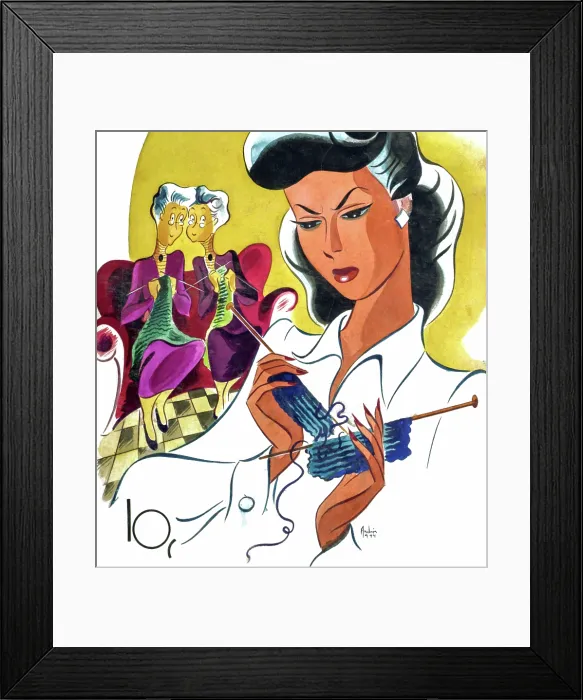 Framed Print : Knitting So Young Framed Print : Knitting So Young