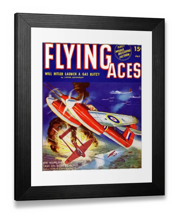 Framed Print : Warplanes Clash on the Western Front Framed Print : Warplanes Clash on the Western Front