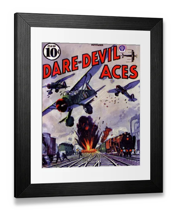 Framed Print : Dare Devil Aces attack German Rail yards Framed Print : Dare Devil Aces attack German Rail yards