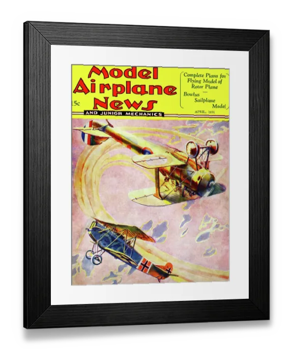 Framed Print : Dogfight between a Nazi & British Biplane Framed Print : Dogfight between a Nazi & British Biplane