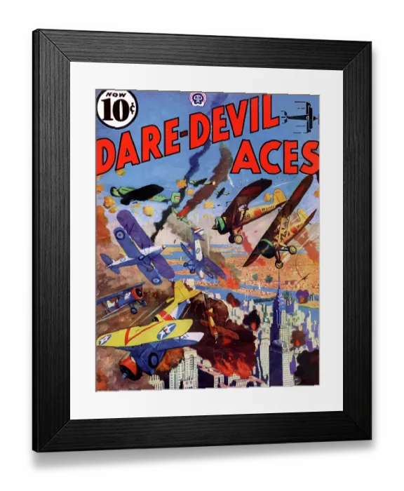 Framed Print : Japanese Planes attack Manhattan Framed Print : Japanese Planes attack Manhattan