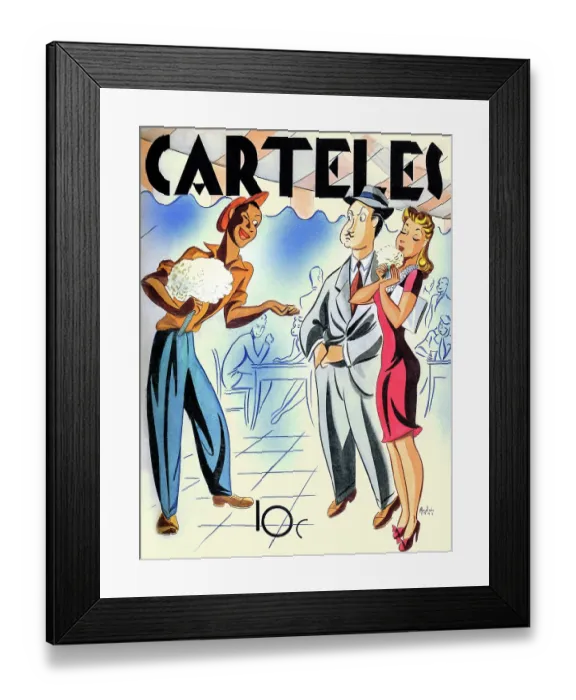 Framed Print : Carteles: Flowers for the Lady Framed Print : Carteles: Flowers for the Lady