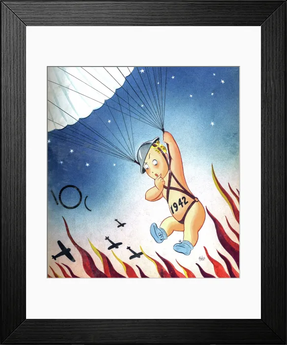 Framed Print : Air Drop 1942 Framed Print : Air Drop 1942