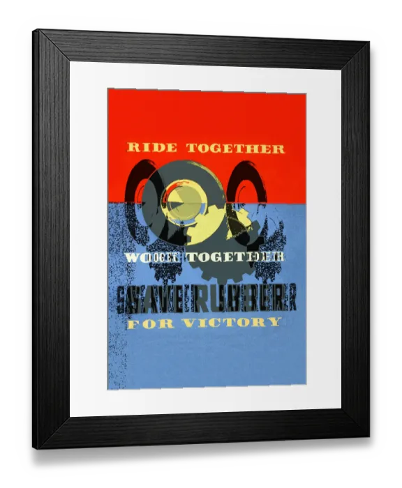 Framed Print : Ride Together Work Together