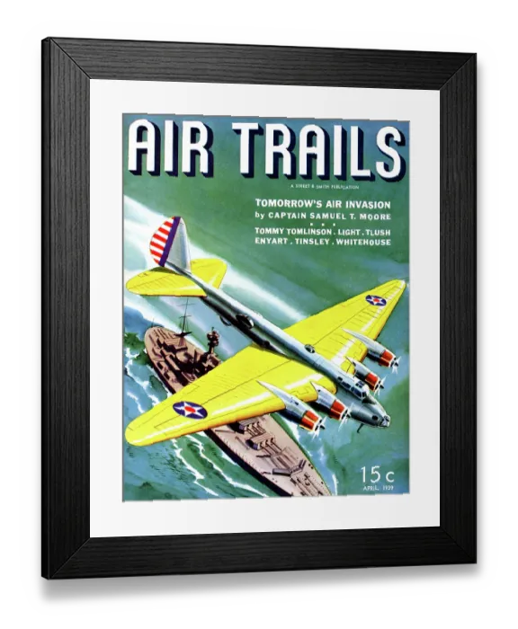 Framed Print : Four Engine American Bomber flies over a Battleship Framed Print : Four Engine American Bomber flies over a Battleship