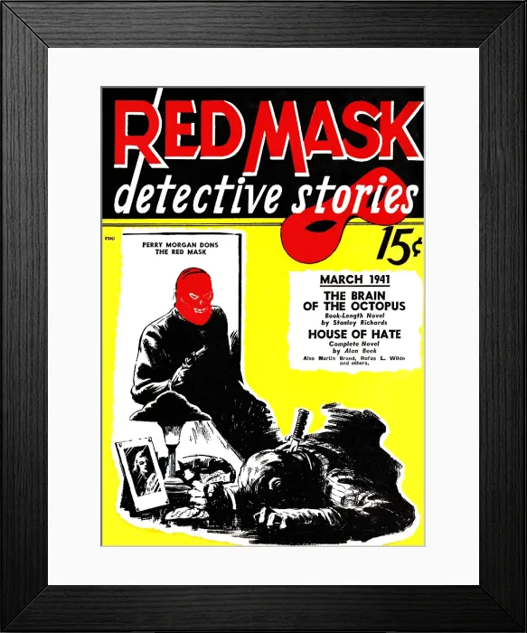 Framed Print : Perry Morgan Dons the Red Mask Framed Print : Perry Morgan Dons the Red Mask