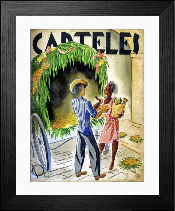Framed Print : Carteles: Fruit Seller Framed Print : Carteles: Fruit Seller