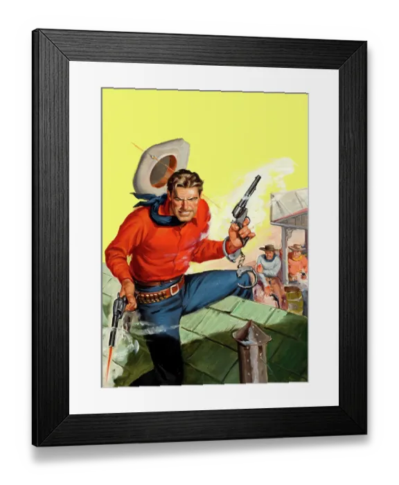 Framed Print : Cowboy Shootout Framed Print : Cowboy Shootout