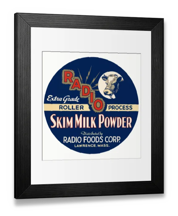 Framed Print : Radio Skim Milk Powder Framed Print : Radio Skim Milk Powder