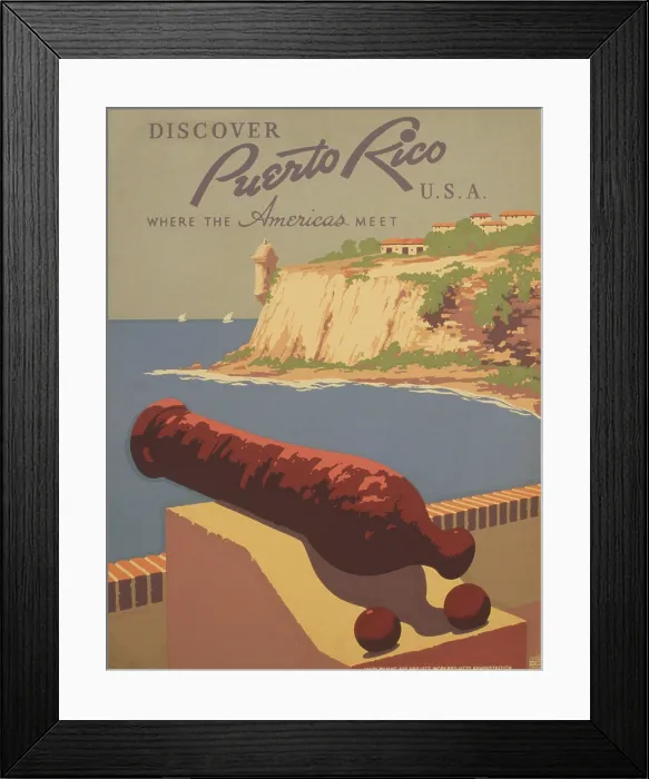Framed Print : Discover Puerto Rico Framed Print : Discover Puerto Rico