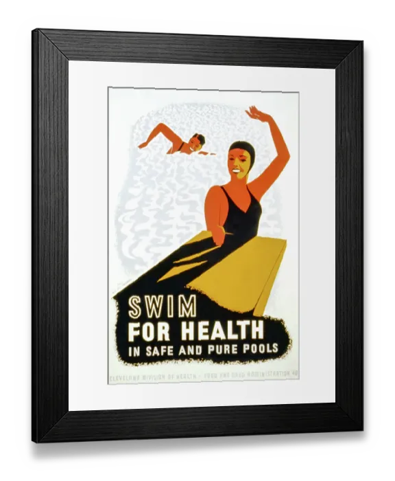 Framed Print : Swim for Health Framed Print : Swim for Health