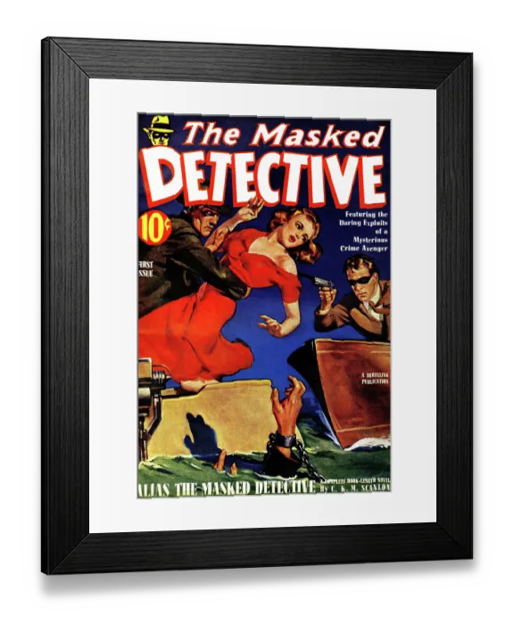 Framed Print : Alias the Masked Detective Framed Print : Alias the Masked Detective