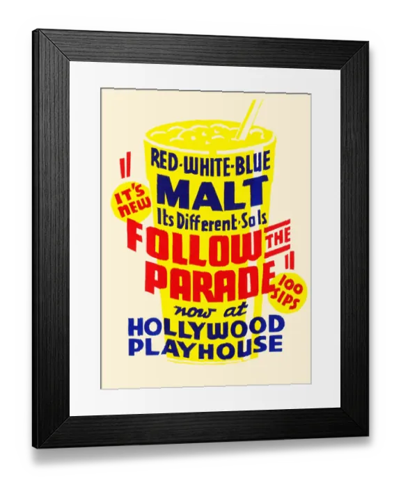 Framed Print : Red white blue malt - It's different Framed Print : Red white blue malt - It's different