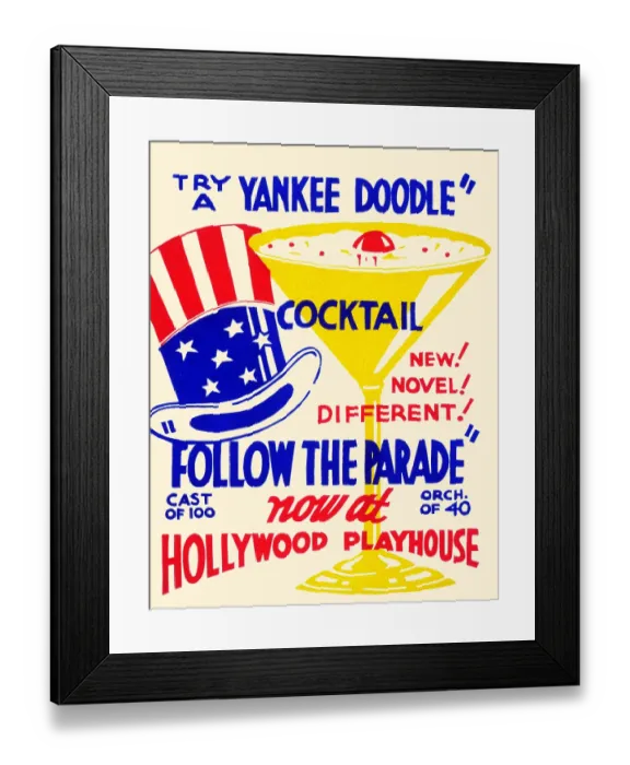 Framed Print : Try a Yankee Doodle cocktail Framed Print : Try a Yankee Doodle cocktail