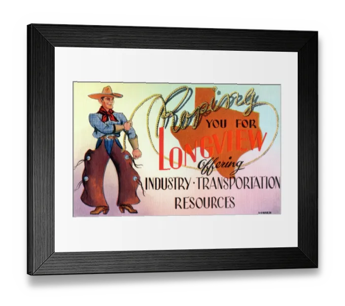 Framed Print : Roping you for Longview Framed Print : Roping you for Longview