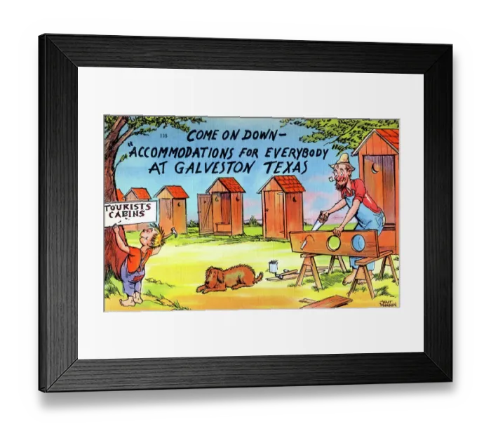 Framed Print : Accommodations for everybody at Galveston, Texas Framed Print : Accommodations for everybody at Galveston, Texas