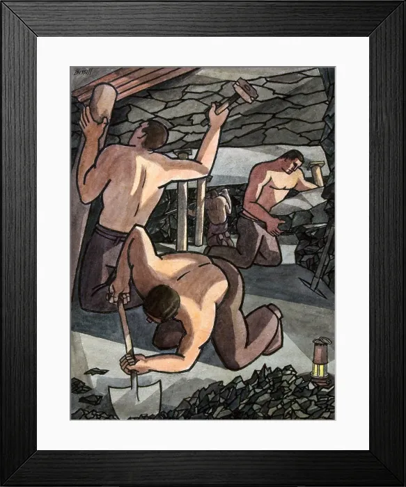 Framed Print : Coal Miners at Work Framed Print : Coal Miners at Work