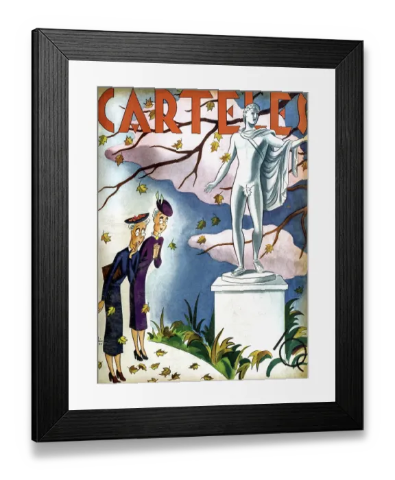 Framed Print : Carteles: Blowing Leaves Framed Print : Carteles: Blowing Leaves