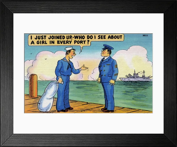 Framed Print : A Girl in Every Port Framed Print : A Girl in Every Port