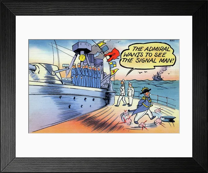 Framed Print : The Admiral Wants to See the Signal Man!