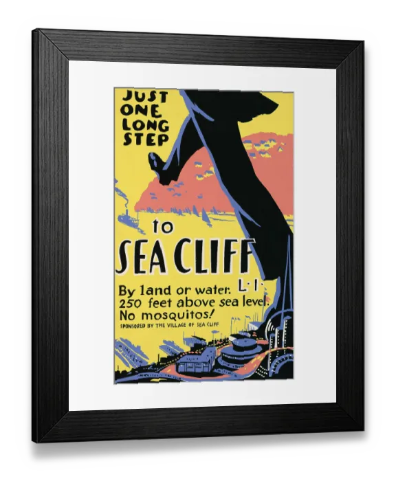 Framed Print : Just one long step to Sea Cliff Framed Print : Just one long step to Sea Cliff