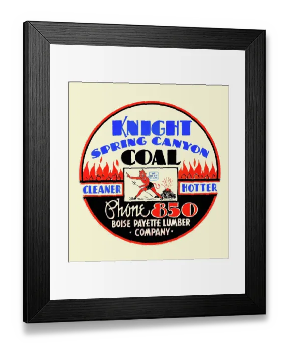 Framed Print : Knight Spring Canyon Coal Framed Print : Knight Spring Canyon Coal