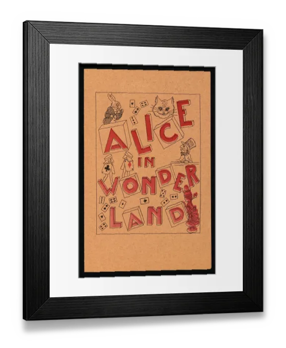Framed Print : Alice in Wonderland Playbill Framed Print : Alice in Wonderland Playbill