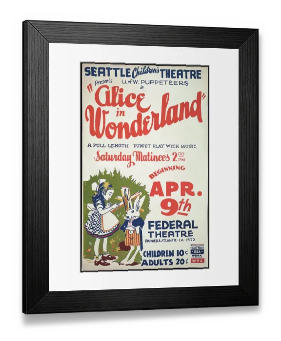 Framed Print : Seattle Theater Alice in Wonderland Framed Print : Seattle Theater Alice in Wonderland