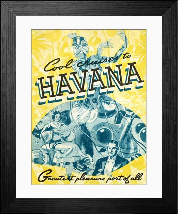 Framed Print : Cool Cruises to Havana Framed Print : Cool Cruises to Havana