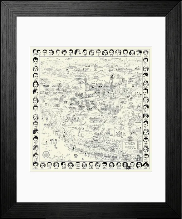 Framed Print : Hollywood Starland Framed Print : Hollywood Starland