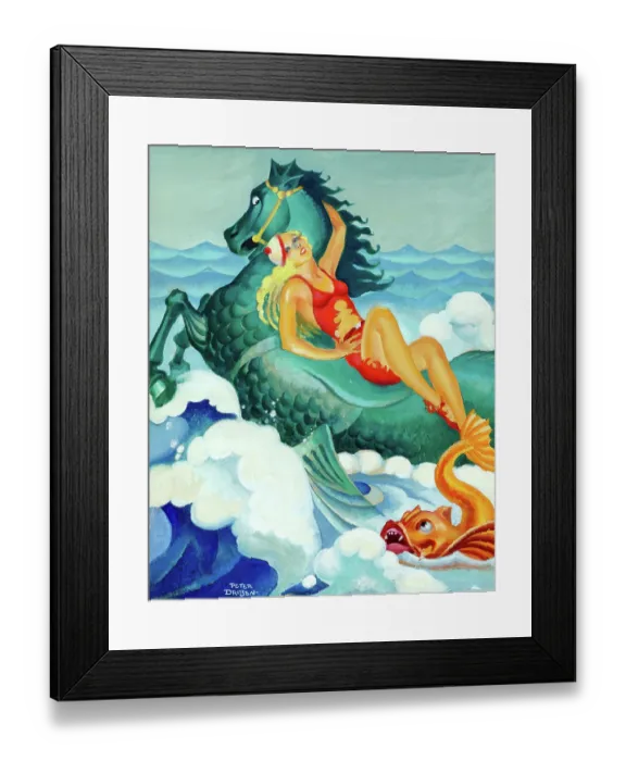Framed Print : Riding a Sea Horse Framed Print : Riding a Sea Horse