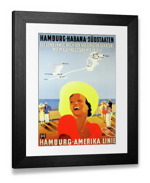 Framed Print : Hamburg - Habana - Sudstaaten Framed Print : Hamburg - Habana - Sudstaaten