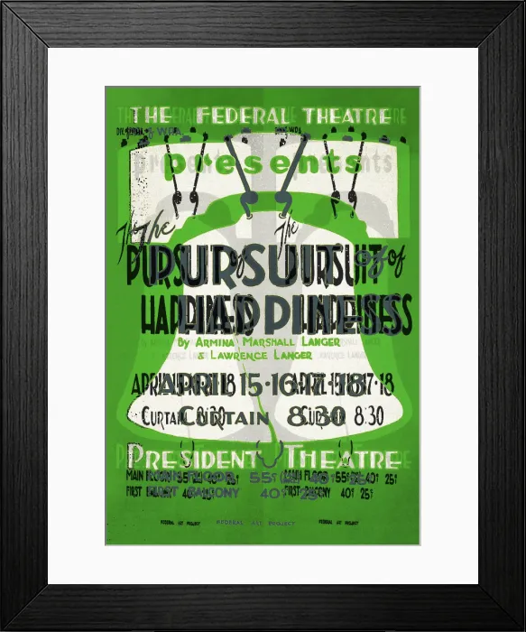 Framed Print : The Pursuit of Happiness - Green Framed Print : The Pursuit of Happiness - Green
