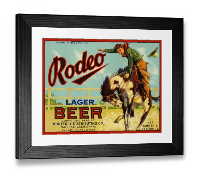 Framed Print : Rodeo Lager Beer Framed Print : Rodeo Lager Beer