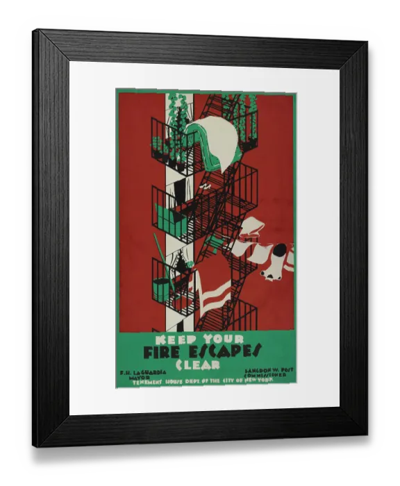 Framed Print : Keep your fire escapes clear Framed Print : Keep your fire escapes clear