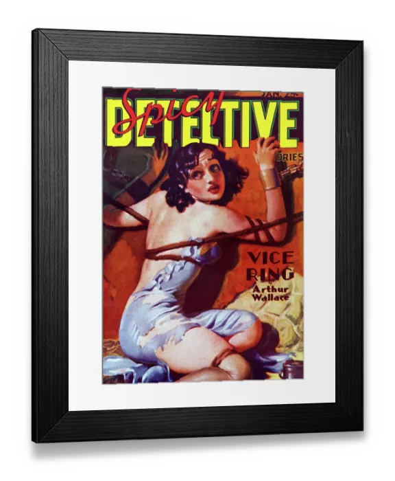 Framed Print : Vice Ring. Spicy Detective Stories - January 1936 (Culture) Framed Print : Vice Ring. Spicy Detective Stories - January 1936 (Culture)