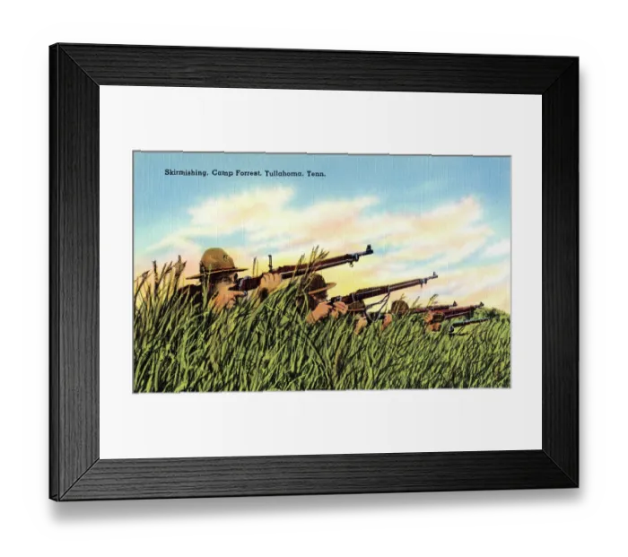 Framed Print : Skirmishing, Camp Forest Framed Print : Skirmishing, Camp Forest