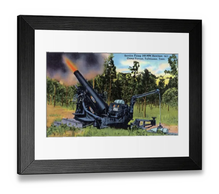 Framed Print : Service firing 240-MM Howitzer Framed Print : Service firing 240-MM Howitzer