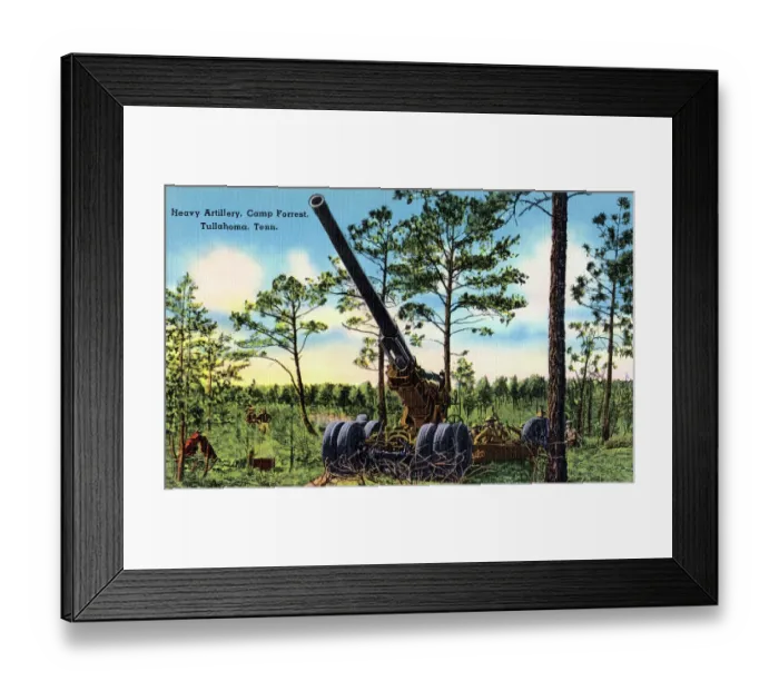 Framed Print : Heavy artillery, Camp Forest Framed Print : Heavy artillery, Camp Forest