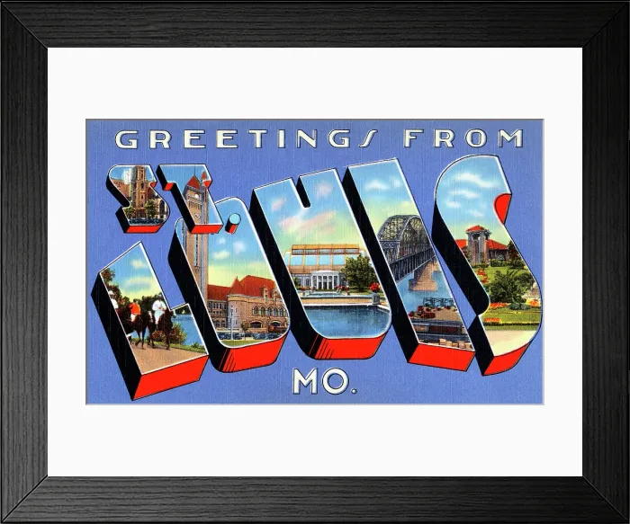 Framed Print : Greetings from St. Louis, Mo. #132 Framed Print : Greetings from St. Louis, Mo. #132