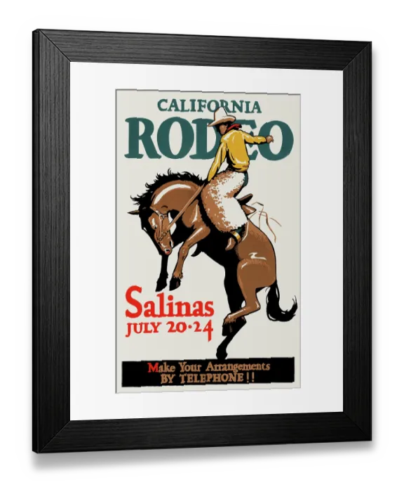 Framed Print : California Rodeo, Salinas, July 20-24 Framed Print : California Rodeo, Salinas, July 20-24