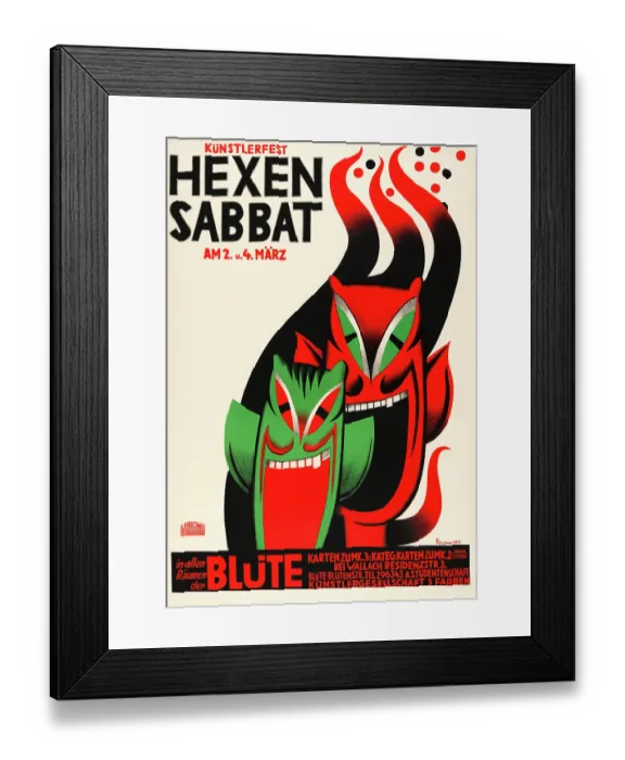 Framed Print : Kunstlerfest Hexen Sabbat Framed Print : Kunstlerfest Hexen Sabbat