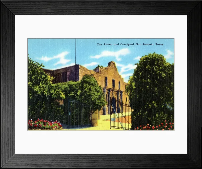 Framed Print : The Alamo and courtyard, San Antonio, Texas Framed Print : The Alamo and courtyard, San Antonio, Texas