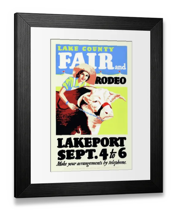Framed Print : Lake County Fair and Rodeo, Lakeport