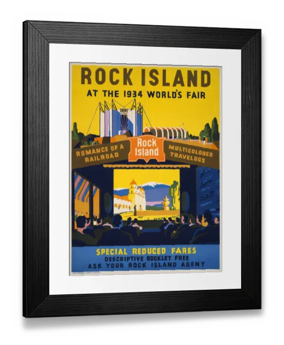 Framed Print : Rock Island at the 1934 World's Fair Framed Print : Rock Island at the 1934 World's Fair
