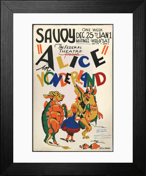Framed Print : WPA Alice in Wonderland Framed Print : WPA Alice in Wonderland