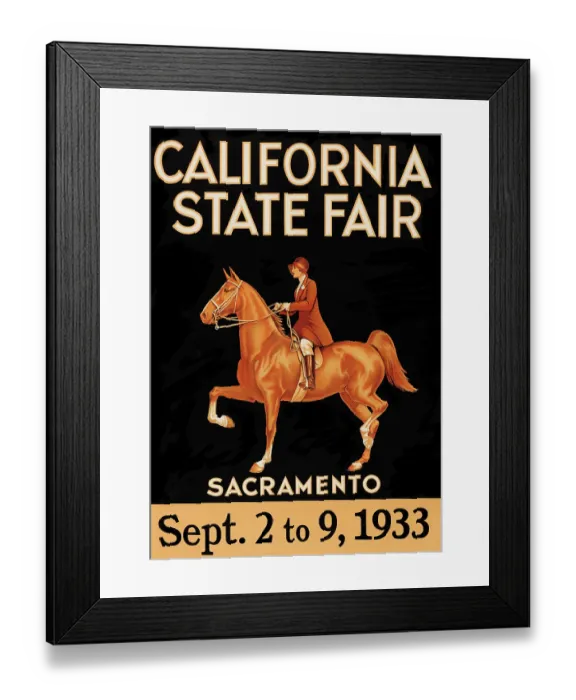 Framed Print : California State Fair, Sacramento, Sept. 2 to 9, 1933 Framed Print : California State Fair, Sacramento, Sept. 2 to 9, 1933